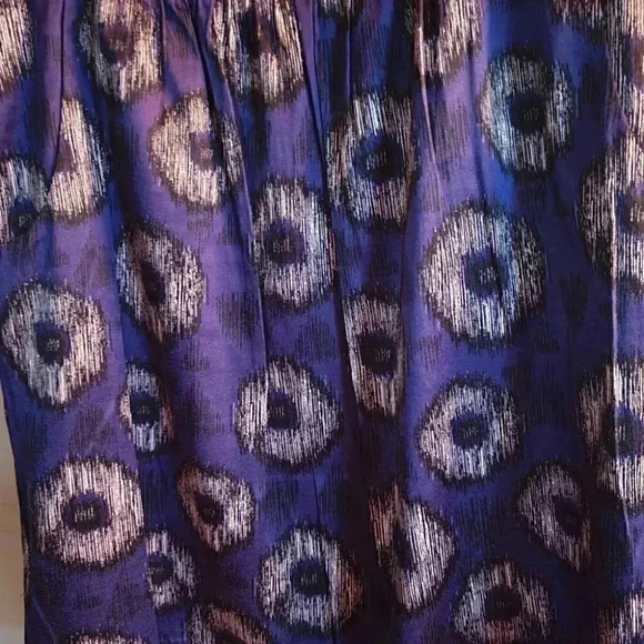 GEORGE size 12 FLared Lined Short Skirt Navy with Pattern very pretty - Picture 2 of 4